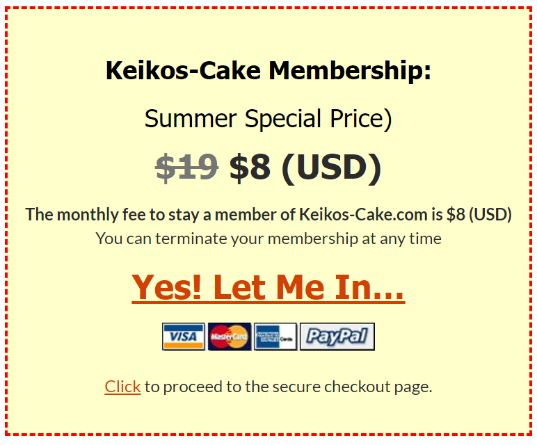Keiko’s cakes.